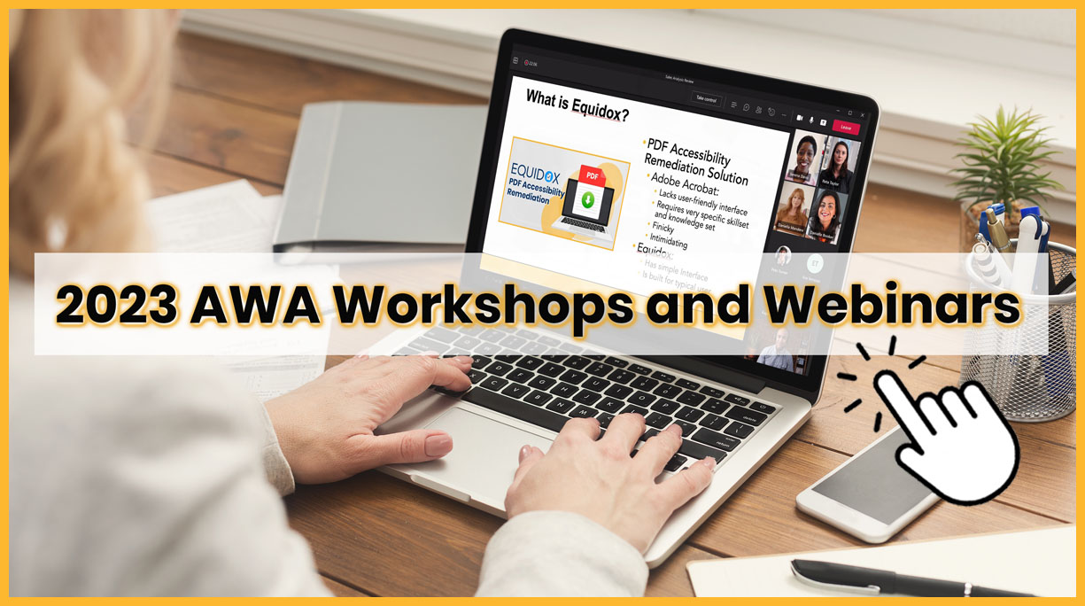 Academic Web Accessibility 2023 Workshops and Webinars
